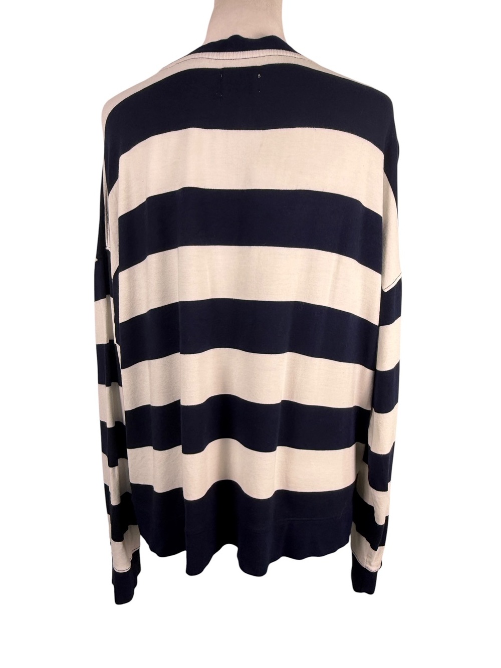 Alter’d State Navy Ivory Striped Oversized Top Medium Coastal Preppy - Picture 3 of 14